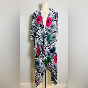 NWOT Alquema Collare Coat in Floral Lampo Pattern One Size